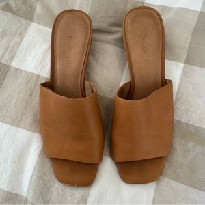 Madewell The Stacey Wedge Mule Desert Camel | size 6
